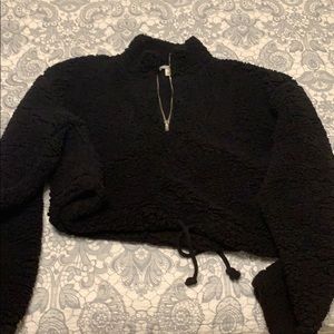 Black Teddy Sweatshirt- worn twice !